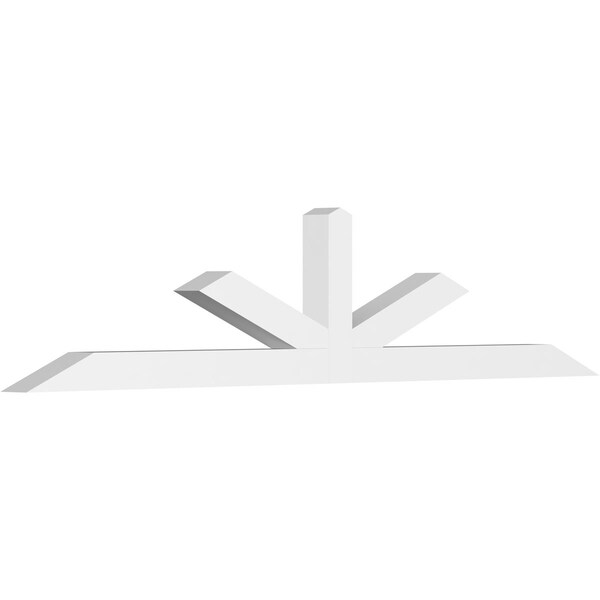 Ekena Millwork Saratoga Architectural Grade PVC Gable Bracket, 96"W x 20"H x 4"D x 4"F, 5/12 Pitch GBP096X20X0404SAR00 - main